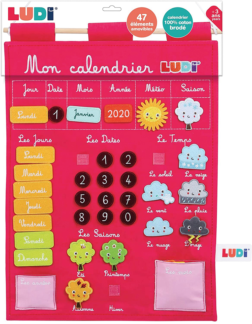 LUDI - Calendrier d'apprentissage rose Version française (Ludi France)