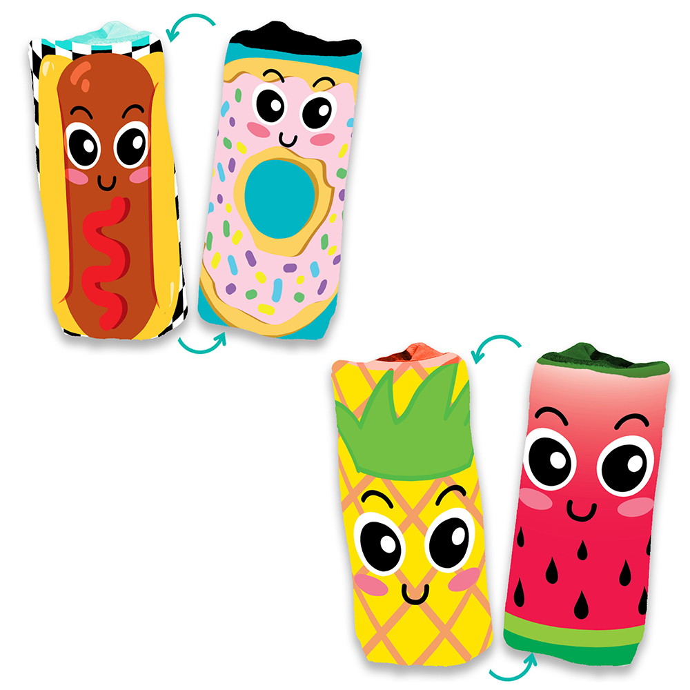 5 Fruits Sensoriels En Peluche Pour Bébé – Hochets, Papier Froissé, Textures Montessori, Dès 6 Mois