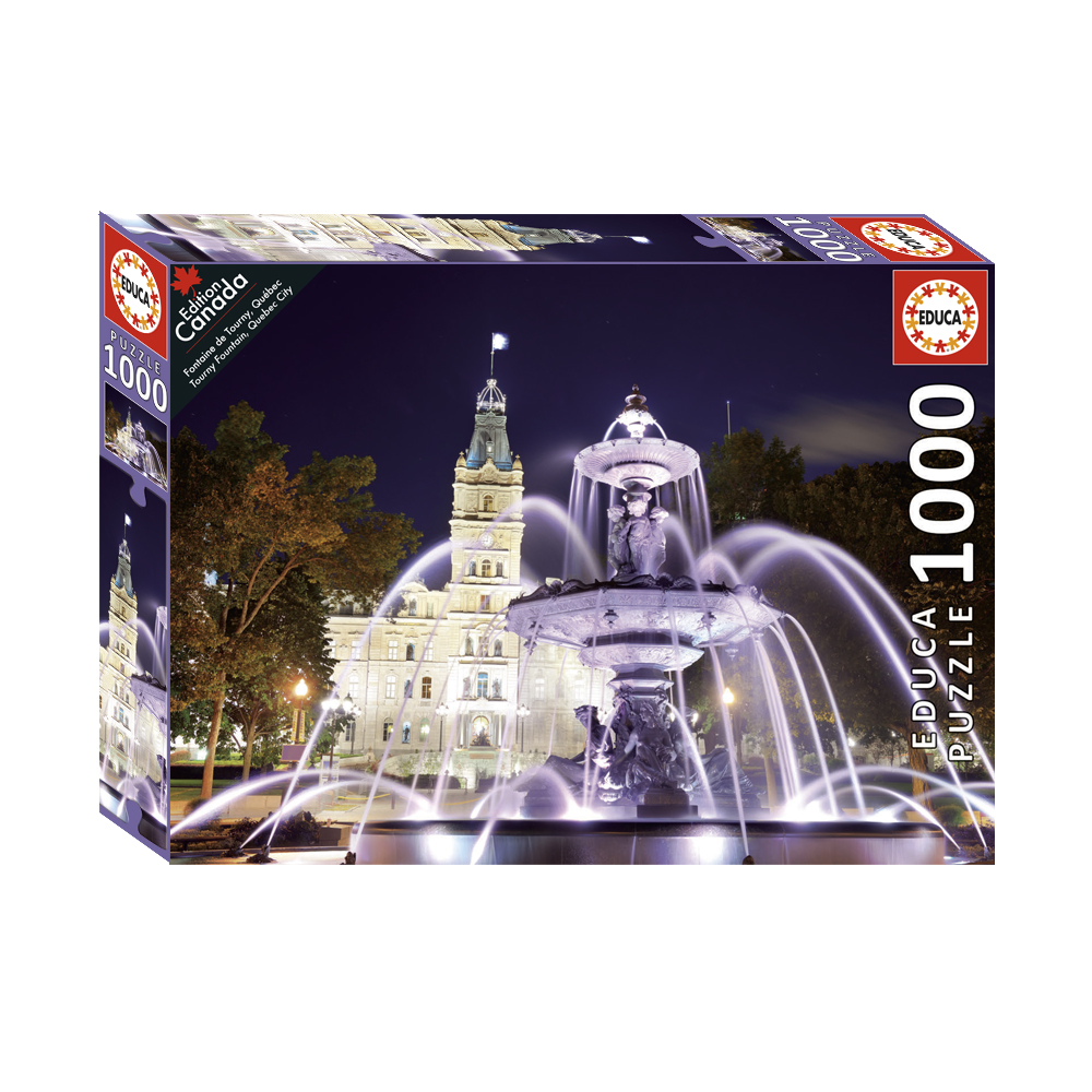 1000 Pieces Puzzle Tourny Fountain Quebec City Educa