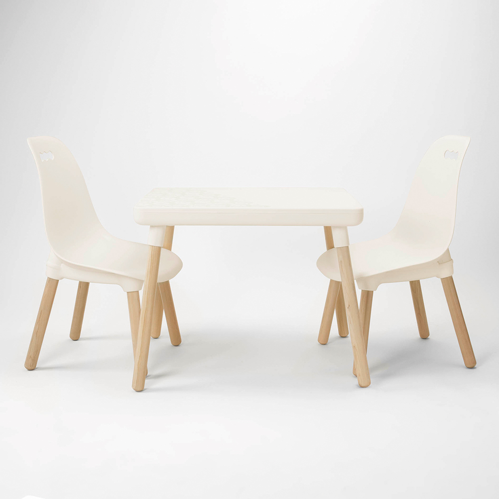 B. Spaces Ensemble Table chaises Ivoire