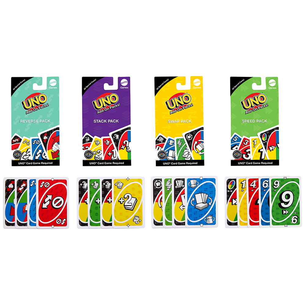 Game Uno - Add-On Pack assorted - Bilingual Version (Mattel)